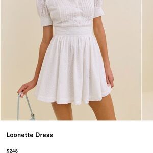 Reformation White Eyelet Mini Dress